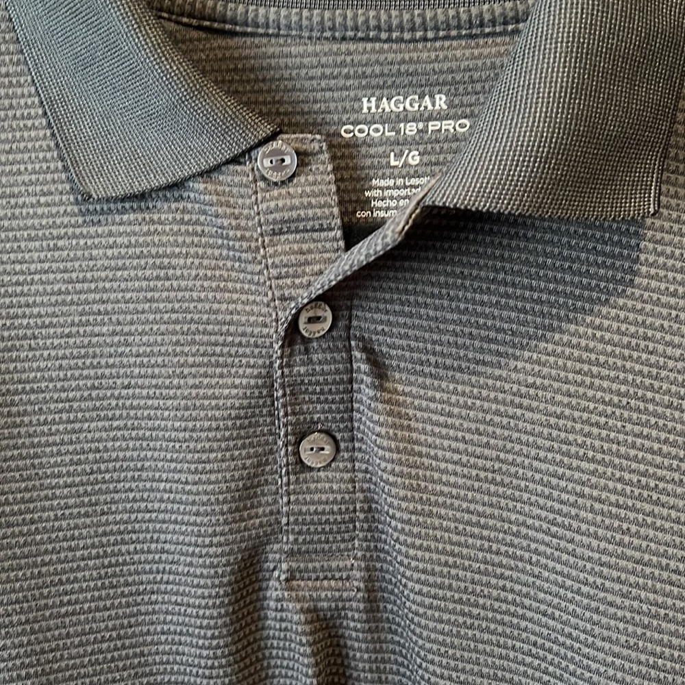 Haggar Cool 18 Pro Long Sleeve Polo - Picture 5 of 10